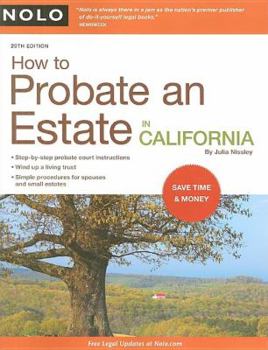 Paperback How to Probate an Estate in California Book