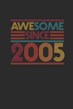 Paperback Awesome Since 2005: Graph Paper Notebook / Journal (6" X 9" - 5 Squares per inch - 120 Pages) - Birthday Gift Idea Book