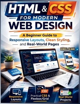 Paperback HTML & CSS for Modern Web Design: A Beginner Guide to Responsive Layouts, Clean Styling, and Real-World Pages Book
