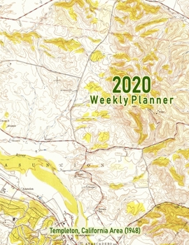 2020 Weekly Planner: Templeton, California Area (1948): Vintage Topo Map Cover