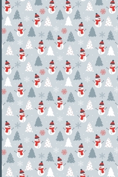 Christmas Tree and Snowman | Blank Journal Notebook: 6x9 120 BLANK Pages Notebook, Great Gift for Graduates, Gift for Birthday, Brain, Pink, Christmas, Blank Unlined Pages