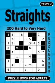 Paperback Straights puzzle book for Adults.: 200 Hard to Very Hard Puzzles 9x9 (Volume3) Book