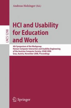 Paperback HCI and Usability for Education and Work Book