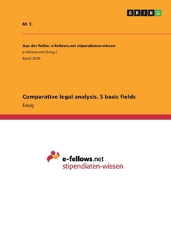 Paperback Comparative legal analysis. 5 basic fields Book
