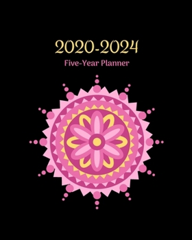 Paperback Five Year Planner 2020-2024: Pink Promise Art 8"x10" (20.32cm x 25.4cm) January 1, 2020 - December 31, 2024 Monthly Calendar Organizer Engagement B Book