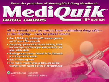 Cards MediQuik Drug Cards Book
