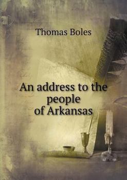 Paperback An address to the people of Arkansas Book