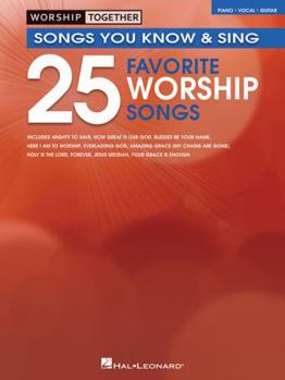Paperback Worship Together: 25 Favorite Worship Songs Piano, Vocal and Guitar Chords Book