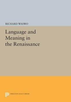 Paperback Language and Meaning in the Renaissance Book