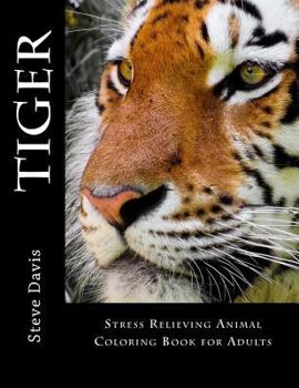 Paperback Tiger Adult Coloring Book: Stress Relieving Animal Coloring Book for Adults Book