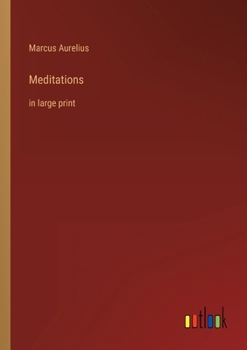 Paperback Meditations: in large print Book