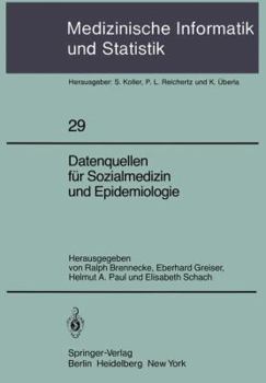 Paperback Datenquellen Für Sozialmedizin Und Epidemiologie [German] Book