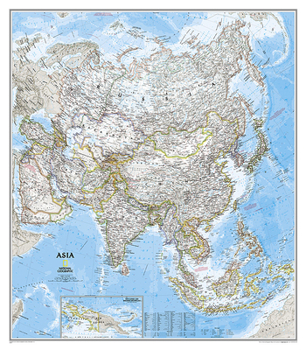 Map National Geographic Asia Wall Map - Classic (33.25 X 38 In) Book