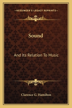 Paperback Sound: And Its Relation to Music Book