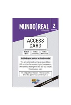 Mundo Real 2nd Edition Lv2 Student 1 year Digital access code (Std. Ebook + ELEteca + OW): Licence activation code (Spanish Edition)