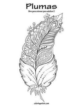 Paperback Plumas libro para colorear para adultos 2 [Spanish] Book