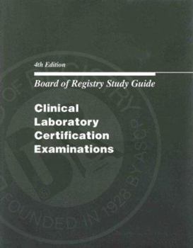 Paperback Board of Registry Study Guide for Clinical Laboratory Certification Examinations Book