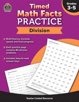 Paperback Timed Math Facts Practice: Division Book
