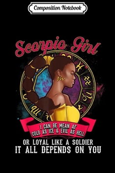 Paperback Composition Notebook: Scorpio Zodiac Black Girl Magic Mean Af Soldier Birthday Journal/Notebook Blank Lined Ruled 6x9 100 Pages Book