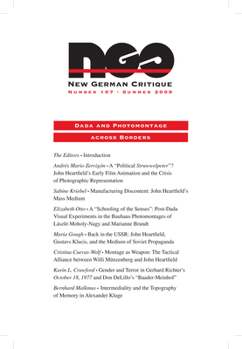 Paperback Dada and Photomontage Across Borders: Volume 36 Book