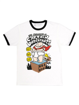 The Adventures of Captain Underpants Unisex Ringer T-Shirt Large