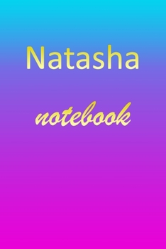 Paperback Natasha: Blank Notebook - Wide Ruled Lined Paper Notepad - Writing Pad Practice Journal - Custom Personalized First Name Initia Book
