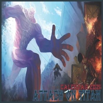Paperback Attack On Titan calendar 2021: AOT calendar 2021 -8.5"x8.5"- Glossy Cover Book