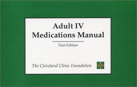 Paperback Adult IV Medications Manual Book