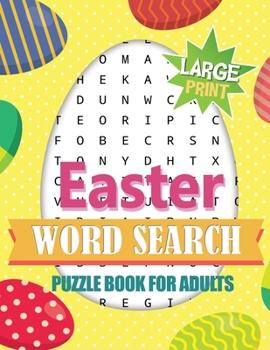 Paperback Easter Word Search Puzzle Book for Adults Large Print: Activity Book for Adults + Bonus Games (Mazes & Sudoku)! Brain Exercise, Fun, and Relaxation in Book