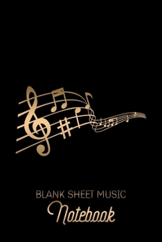 Blank Sheet Music Notebook: Black Music Sheet Book | Nice Color | Blank Music Sheet Pages | 6x9inch 100 pages