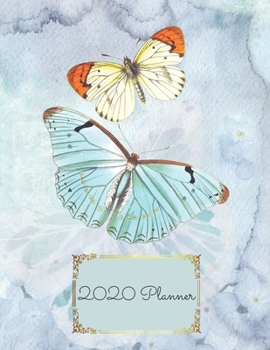 Paperback Butterfly 2020 Diary Planner: Monthly and Weekly Calendars with Phonebook, Password Log and Journal Book