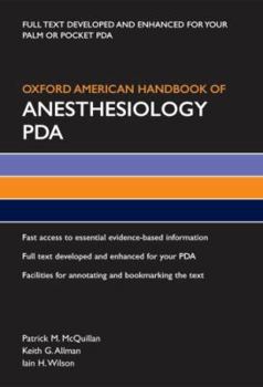 CD-ROM Oxford American Handbook of Anesthesiology PDA Book