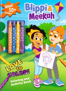 Paperback Blippi: Blippi and Meekah Love to Color! Book