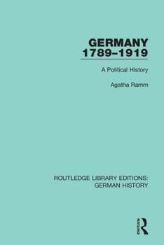 Hardcover Germany 1789-1919: A Political History Book