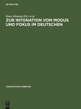 Hardcover Zur Intonation von Modus und Fokus im Deutschen [German] Book
