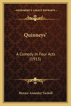 Paperback Quinneys': A Comedy In Four Acts (1915) Book