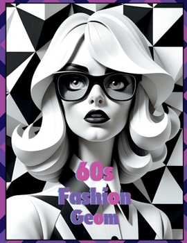 Paperback Coloring Book for Adults - 60s Fashion Geom Book