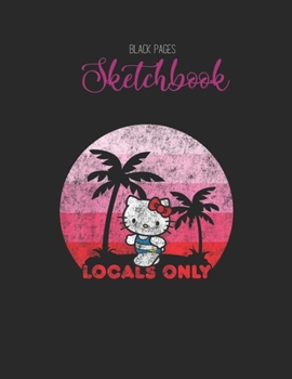 Black Paper SketchBook: Disney Sleeping Beauty Maleficent Dragon Silhouette Designed BLACK PAPER Sketch Book for Drawing Sketching and Writing With ... Workout Marble Size Kawaii Kitty 8.5inx11in