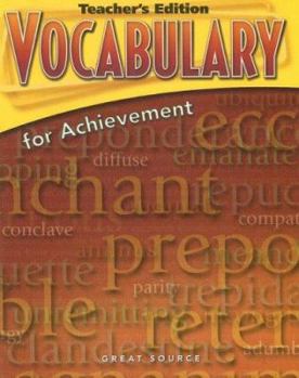 Paperback Vocabulary for Achievement: Sixth Course Book