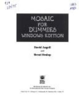 Paperback Mosaic for Dummies, Windows Edition Book