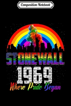 Composition Notebook: 90's Style Stonewall Riots 50th NYC Gay Pride LBGTQ Rights Journal/Notebook Blank Lined Ruled 6x9 100 Pages