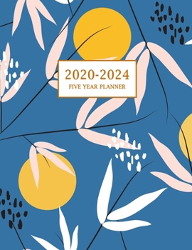 Paperback 2020-2024 Five Year Planner: Five Year Monthly Planner 8.5 x 11 with Coloring Pages (Volume 6) Book