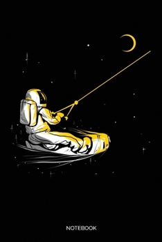 Paperback Notebook: Blank Lined Journal 6x9 - Astronaut Wakeboarding In Space Notebook I Funny Gift for Wakeboard and Astronomy Lovers Book