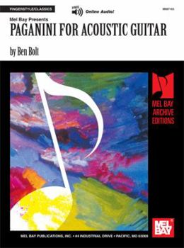 Paperback Paganini for Acoustic Guitar Book