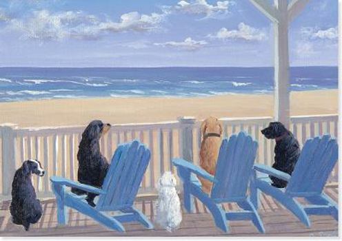 Loose Leaf Dogs on Deck Chairs Note Cards [With 15 Designer Envelopes] Book
