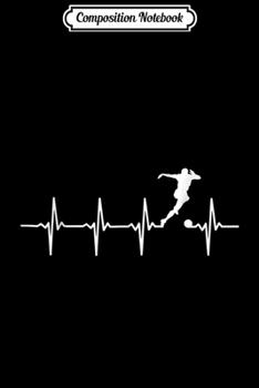 Composition Notebook: Soccer Heartbeat for soccer players Journal/Notebook Blank Lined Ruled 6x9 100 Pages
