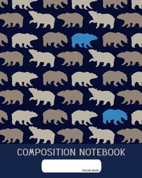 Composition Notebook: College Ruled | Bear and Wildlife Love | Back to School Composition Book for Teachers, Students, Kids and Teens | 120 Pages, 60 Sheets | 8 x 10 inches