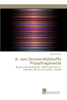 Paperback A. von Droste-Hülshoffs Prosafragmente [German] Book