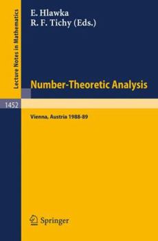 Paperback Number-Theoretic Analysis: Seminar, Vienna 1988-89 Book