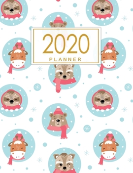 Paperback 2020 Planner: Weekly & Monthly Planner + Calendar Views - Christmas Planner Book